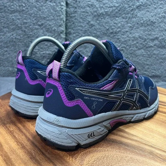 ASICS Gel Venture 8 Women's Navy Purple Trail Running Shoes Sneakers Size 8 - Picture 2 of 12